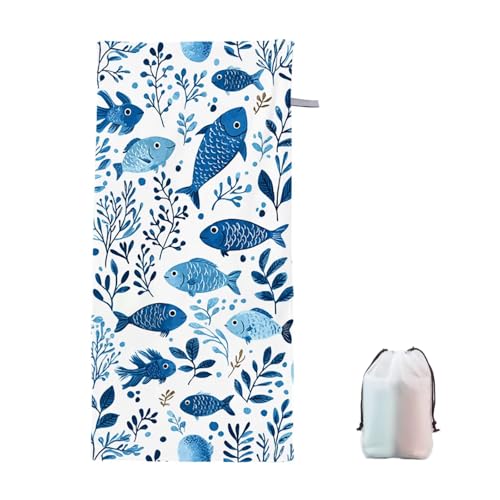 Strandtuch XXL 80x160cm Einfach Microfaser Handtücher Strandhandtuch Groß Badetuch Strand Zubehör Schnelltrocknend Sporthandtuch Sandfrei Strandtuch Mikrofaser Leichtes Saunatuch (Niedlich) V-9 von Ciooyxee
