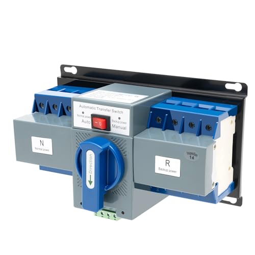 Automatischer Umschalter 4P 63A Home Dual Power Automatischer Übertragungsschalter Switch Hutschiene Netzvorrangschaltung Netzumschalter Notstrom Laststromschalter Doppelleistungsumschalter von Ciounmb