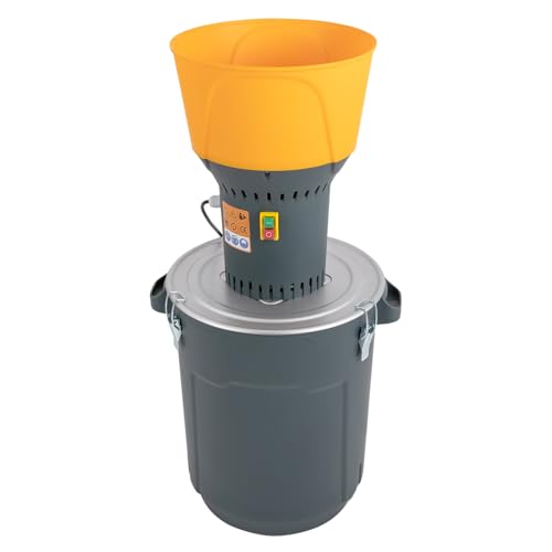 Elektrische Getreidemühle Getreidemühle für Haushalt und Gewerbe mit 1300W Kupferkernmotor 50L Behälter 5 Mahlsiebe für Körnermahlen Getreide Mühle für Weizen Hafer Mais (Blau, 50L) von Ciounmb