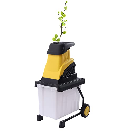 Elektrischer Holzhäcksler 2500W mit 45L Auffangbehälter und maximalem Schneiddurchmesser 45mm für Gartenarbeiten für Äste und Holzschneiden Elektrischer Holzhäcksler 2500W mit 45L Auffangbehälter und maximalem Schneiddurchmesser 45mm für Gartenarbeiten für Äste und Holzschneiden von Ciounmb