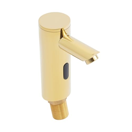 Goldener Sensor-Wasserhahn: Automatischer Infrarot-Wasserhahn für Berührungsloses Waschen, ideal für Badezimmer und Küche (Heißes und kaltes Wasser) von Ciounmb