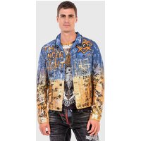 Cipo & Baxx Jeansjacke "Jacke" ohne Kapuze mit coolem Allover-Motiv von Cipo & Baxx