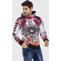 Cipo & Baxx Rundhalspullover "Sweatshirt", mit coolem Alloverprint von Cipo & Baxx