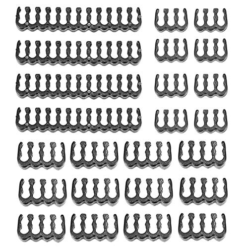 24 Stück Set = 24-polig x 4, 8-polig x 12, 6-polig x 8 Kabelkamm für 3mm Kabel gesleeved bis 3,4mm / 0,13inch) schwarz von Circe-eu