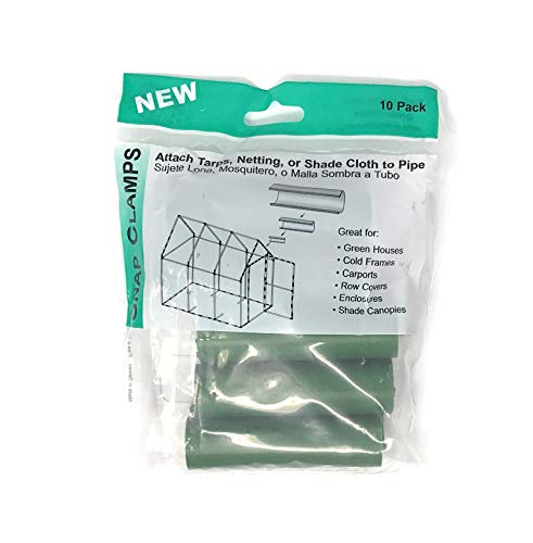 Snap Clamp 3/4 Inch x 4 Inches Wide for 3/4 Inch PVC Pipe Green 10 per Bag by Circo von Circo