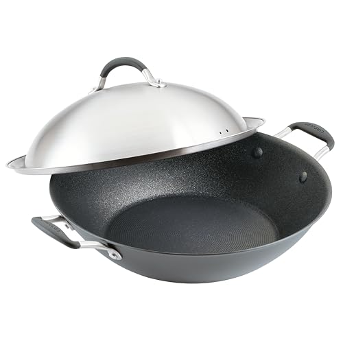 Circulon Scratch Defense Wok Antihaft 36cm – Induktionsgeeigneter Wok mit extremer Antihaftbeschichtung und Edelstahldeckel, spülmaschinen- und ofenfest Circulon Scratch Defense Wok Antihaft 36cm – Induktionsgeeigneter Wok mit extremer Antihaftbeschichtung und Edelstahldeckel, spülmaschinen- und ofenfest von Circulon