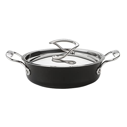 Circulon Style Induction Saute Pan with Lid 20cm - Non Stick Saute Pan with Stainless Steel Lid & Handles, Dishwasher Safe Cookware with Triple Layer Non Stick Coating, Black von Circulon