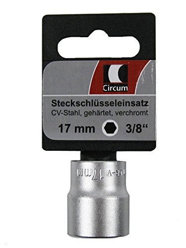 Nuss Steckschlüssel- Einsatz 6-kant 3/8' 17mm Markenware von Circum