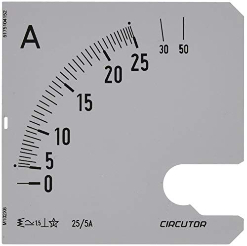 circutor SEC – Maßstab Amperemeter SEC 96 25/5 A AC von Circutor