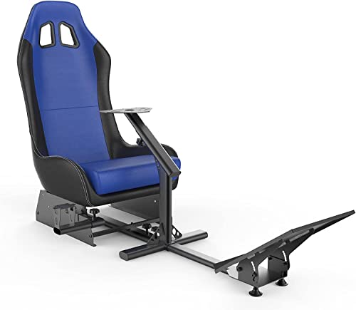 cirearoa Racing Wheel Stand mit Sitz Gaming Chair Fahrcockpit für alle G25, G27, G29, G920 Xbox, Xbox 360 Xbox One, PS4, T150RS T300RS TX Rennrad T500RS T3PAPC-Plattformen(Schwarz/Blau) von cirearoa