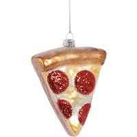 Peperoni Pizza Scheibe Glas Weihnachtsbaumkugel - Winter Festlicher Spaß Quirky Secret Santa Büro Junk Food Pepperoni Italienisch Just Eat Geschenk von CirencesterChristmas