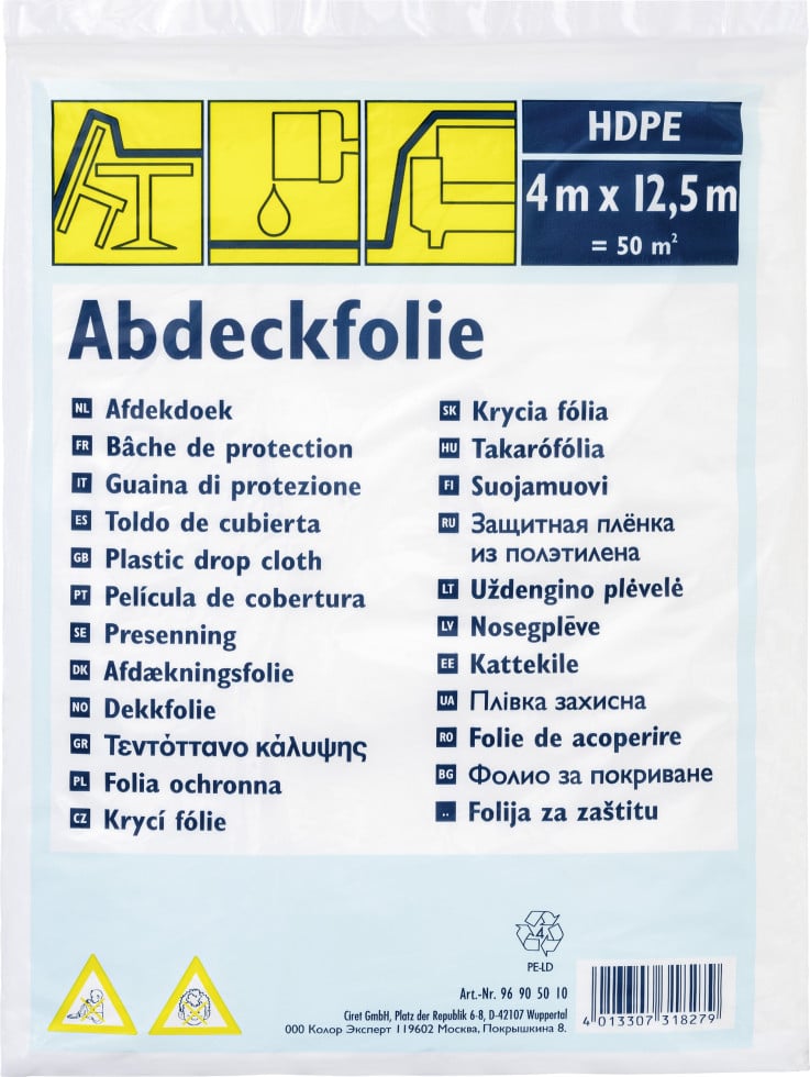 Color Expert Abdeckplane HDPE Standard 4 x 12,5 m 50 m² von Color Expert