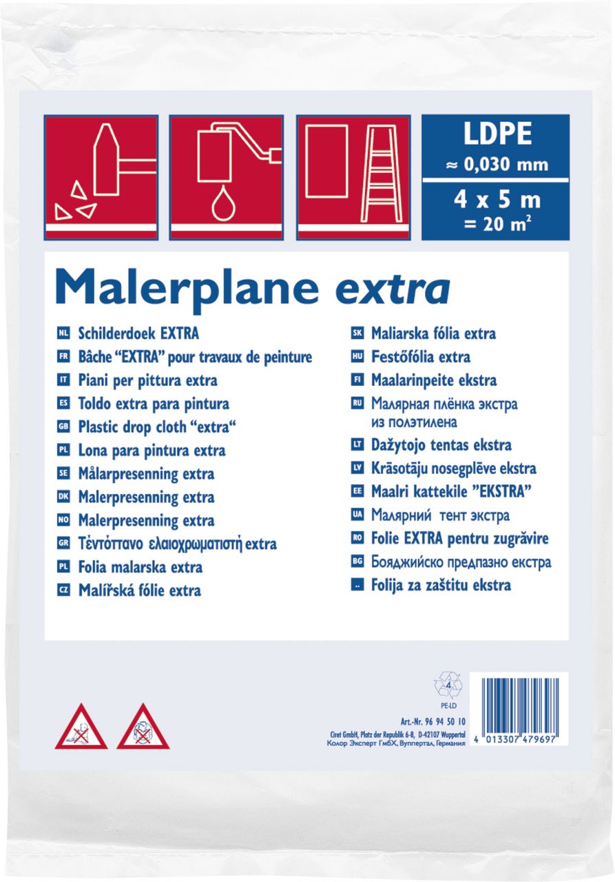 Color Expert Bauplane LDPE 30 my 4 x 5 m 20 m², transluzent Color Expert Bauplane LDPE 30 my 4 x 5 m 20 m², transluzent von Color Expert