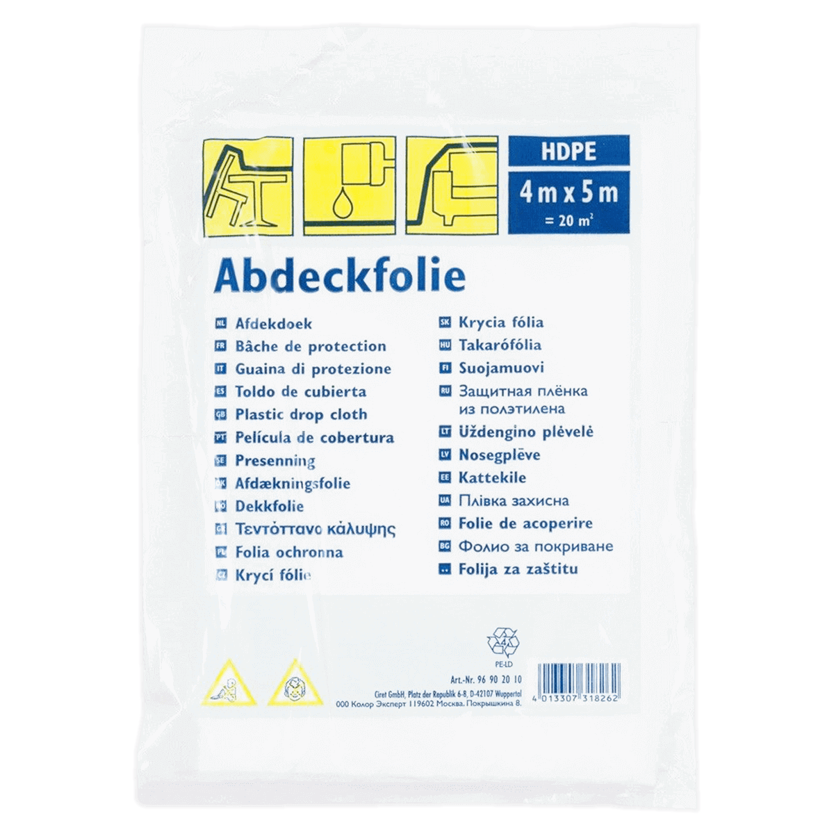Ciret Abdeckfolie Abdeckplane HDPE von Ciret