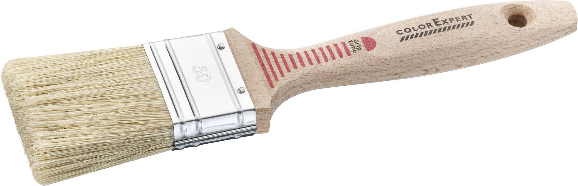 Color Expert Flachpinsel 50 mm helle Borsten GripZone von Color Expert