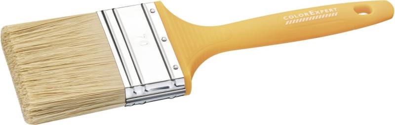 Color Expert Lackier-Flachpinsel PET-Borste 70 mm 6. Stärke, Kunststoffstiel von Color Expert