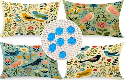 Cirzone Outdoor Kissenbezüge 4 Stück 30 x 50 cm Dekorative Outdoor Kissen Wasserfest Frühlingsblumen und Vögel Grafik Kissenbezüge Werden für Sofakissen Garten Outdoor Cirzone Outdoor Kissenbezüge 4 Stück 30 x 50 cm Dekorative Outdoor Kissen Wasserfest Frühlingsblumen und Vögel Grafik Kissenbezüge Werden für Sofakissen Garten Outdoor von Cirzone