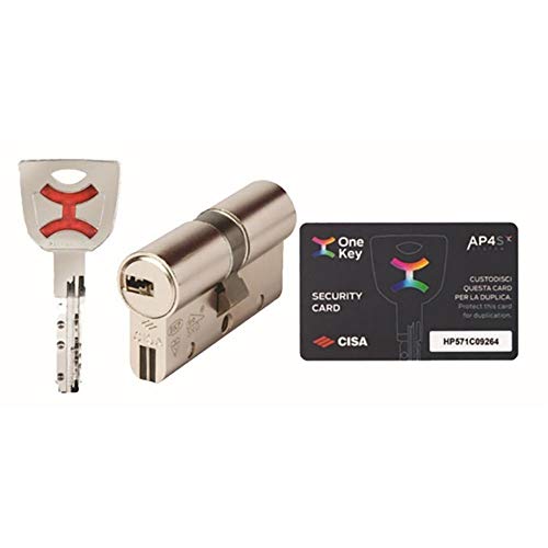 AP4S De Cisa 30 x 40 Doppelkupplung, Sicherheitsbombin aus Messing, verstärkt, bruchsicher, Anti-Bohrer, Anti-Entnahme, Türschloss, 5 Schlüssel, Zylinder Karte AP4S De Cisa 30 x 40 Doppelkupplung, Sicherheitsbombin aus Messing, verstärkt, bruchsicher, Anti-Bohrer, Anti-Entnahme, Türschloss, 5 Schlüssel, Zylinder Karte von Cisa