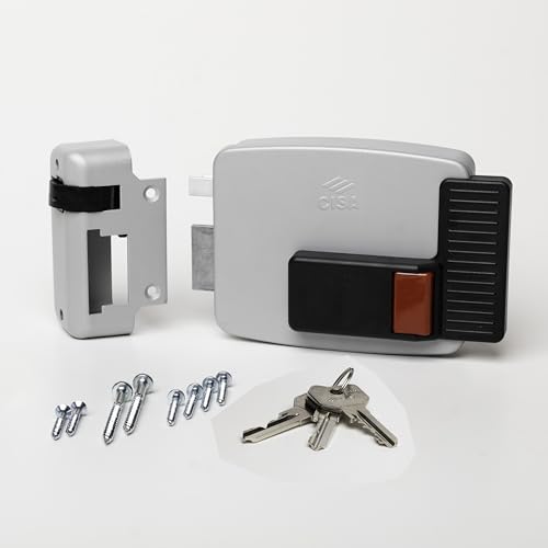 CISA - Elektroschloss zum Anbringen 111611502N7 - Elektroschloss CISA aus lackiertem Stahl mit Innentaste - Elektrisches Außentorschloss Eingang 50 verstellbar - Linke Hand CISA - Elektroschloss zum Anbringen 111611502N7 - Elektroschloss CISA aus lackiertem Stahl mit Innentaste - Elektrisches Außentorschloss Eingang 50 verstellbar - Linke Hand von Cisa