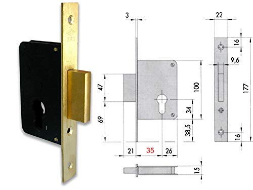 Cisa 0920242 52310-40-0 Einsteckschloss Zylinder geformt BQ F22 von Cisa