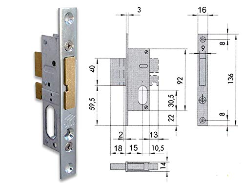 CISA 44245-18-0 Zylinderschloss oval F16 von Cisa