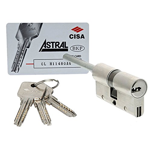 Cisa Schließzylinder Astral Siegel, Stahl, silber, 0A3S707012 von Cisa