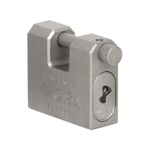 Cisa Vorhängeschloss Top t.a.q. 84 mm Bogen = 17.5 D = 12, Stahl, Schlüsselschloss, Schloss, 2076764031, Grau Cisa Vorhängeschloss Top t.a.q. 84 mm Bogen = 17.5 D = 12, Stahl, Schlüsselschloss, Schloss, 2076764031, Grau von Cisa