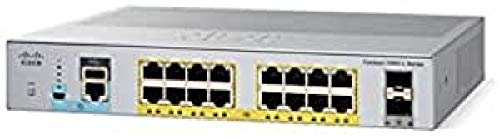 CISCO Catalyst 2960L-16PS-LL Switch - Managed - 16x10/100/1000 + 2x Gigabit SFP (Uplink) - Desktop-PC - Rack montierbar - PoE+ (120W) von Cisco