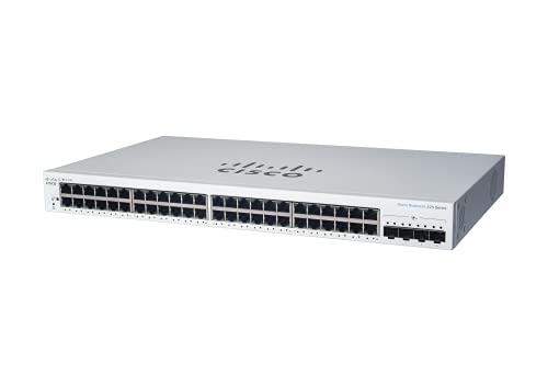 Cisco Business CBS220-48FP-4X Smart Switch | 48 GE-Ports | Full PoE | 4x10G-SFP+ | 3 Jahre eingeschränkte Hardwaregarantie (CBS220-48FP-4X-EU) von Cisco