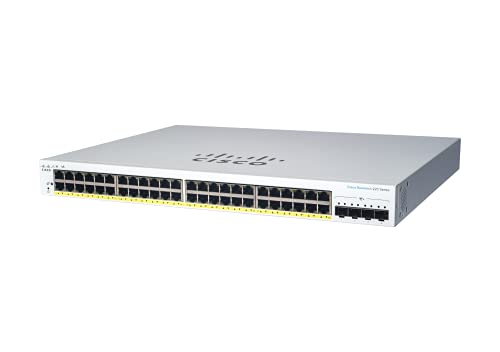 Cisco Business CBS220-48T-4X Smart Switch | 48 GE-Ports | 4x10G SFP+ | 3 Jahre eingeschränkte Hardwaregarantie (CBS220-48T-4X-EU) von Cisco