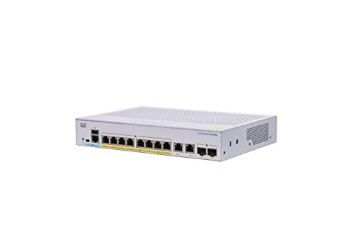 Cisco Business CBS250-8PP-E-2G Smart Switch | 8 GE-Ports | Partial PoE | Ext. Netzteil | 2 x 1G-Combo-Ports | Begrenzter Lebenszeitschutz (CBS250-8PP-E-2G) von Cisco