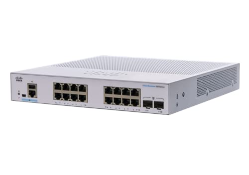Cisco Business CBS350-16T-2G Managed Switch | 16 GE-Ports | 2 x 1G-SFP | Begrenzter Lebenszeitschutz (CBS350-16T-2G) von Cisco Systems