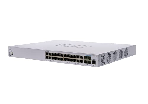 Cisco Business CBS350-24XT Managed Switch | 24 10GE-Ports | 4x10G-SFP+ gemeinsam genutzt | Eingeschränkte Lebenszeitgarantie für Hardware (CBS350-24XT-EU) von Cisco
