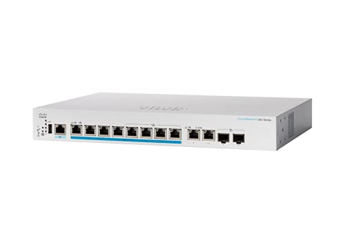 Cisco Business CBS350-8MP-2X Managed Switch | 8 2,5GE-Ports | PoE | 2x10G-Combo | Eingeschränkte Lebenszeitgarantie für Hardware (CBS350-8MP-2X-EU) von Cisco