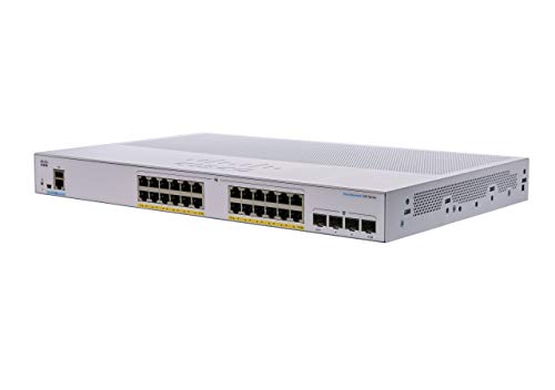 Cisco Business CBS350-24P-4G Managed Switch | 24 GE-Ports | PoE | 4 x 1G-SFP | Begrenzter Lebenszeitschutz (CBS350-24P-4G) von Cisco