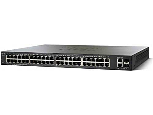 Cisco SF350-48P Managed Switch mit 48 10/100 Ports plus 382 W PoE, 4 Gigabit Ethernet (GbE) Combo SFP, Limited Lifetime Protection (SF350-48P-K9-NA) von Cisco