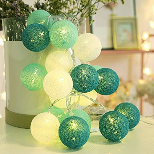 LED Lichterkette Baumwollkugeln Batteriebetrieben, 3,3m 20er Cotton Ball Lichterketten Kugeln Nachtlicht für Weihnachten, Hochzeit, Party, Zimmer, Wohnheim, Innen Deko von Ciskotu