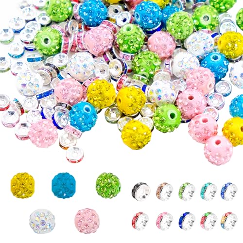 250 Stück Zwischenperlen Strass Spacer Perlen Zum Auffädeln Perlen Für Armbänder Kristall Metallperlen Runde Strasssteine Glitzer Zwischenperlen für Armbänder Strassperlen 10 Farben 250 Stück Zwischenperlen Strass Spacer Perlen Zum Auffädeln Perlen Für Armbänder Kristall Metallperlen Runde Strasssteine Glitzer Zwischenperlen für Armbänder Strassperlen 10 Farben von Cisolen