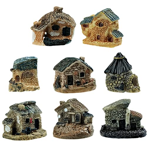Cisolen 8 Stück Miniatur Fee Garten Stein Häuser Mini Cottage Haus Fee DIY Puppenhaus Dekoration Blumentopf Ornamente Bonsai Handwerk Dekor Cisolen 8 Stück Miniatur Fee Garten Stein Häuser Mini Cottage Haus Fee DIY Puppenhaus Dekoration Blumentopf Ornamente Bonsai Handwerk Dekor von Cisolen