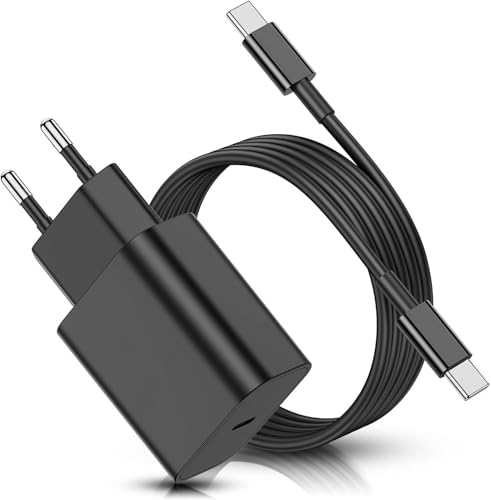 USB-C-Ladegerät mit 2 Meter Typ C auf Typ C Kabel für iPhone16/15, schwarzer Adapterstecker und Schnelllade-USB-C-Kabel für iPhone16/15 Pro Max/Mini/Plus, Macbook, iPad Pro, Samsung Galaxy von Citelect