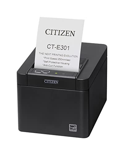 Citizen Anti-Microbial Thermal POS Printer, 250mm/s, 3 inch, Top, CTE301X3EBX von Citizen