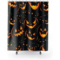 Duschvorhänge - Gruselige Kürbisse, 180 X cm, Halloween, Süßes Oder Saures, 100% Polyester Duschvorhänge - Gruselige Kürbisse, 180 X cm, Halloween, Süßes Oder Saures, 100% Polyester von CitrusAndSageLiving