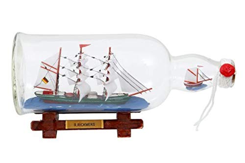 Buddelschiff Flaschenschiff "Rickmers" 26 cm 1L Flasche m. kl. Fehlern von City Souvenir Shop