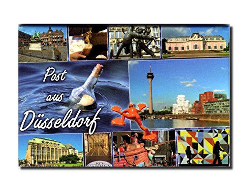 Foto-Magnet Post aus Düsseldorf, Blaue Serie, ca. 8 x 5,4 cm von City Souvenir Shop