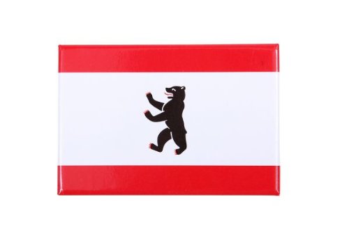 Magnet Kühlschrankmagnet Berliner Flagge mit Wappen von City Souvenir Shop