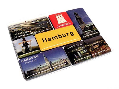 Magnetset Hamburg, 7-teilig von City Souvenir Shop