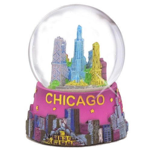 Chicago Schneekugel Sears Hancock Building Snowglobe Souvenir (955) von City-Souvenirs