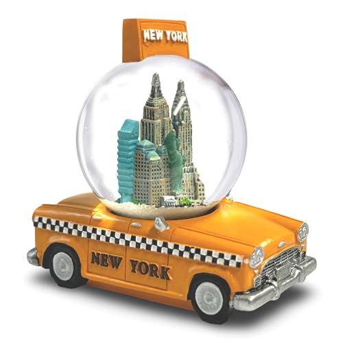 City-Souvenirs Mini NYC Taxi Schneekugel (2,5 Zoll), Gelb von City-Souvenirs