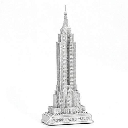 Empire State Building Statue from New York City Silver 23cm NYC Statues Collection von City-Souvenirs