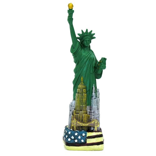 Freiheitsstatue 15,2 cm Replica NY Skyline/American Flag Edition, Freiheitsstatue von City-Souvenirs